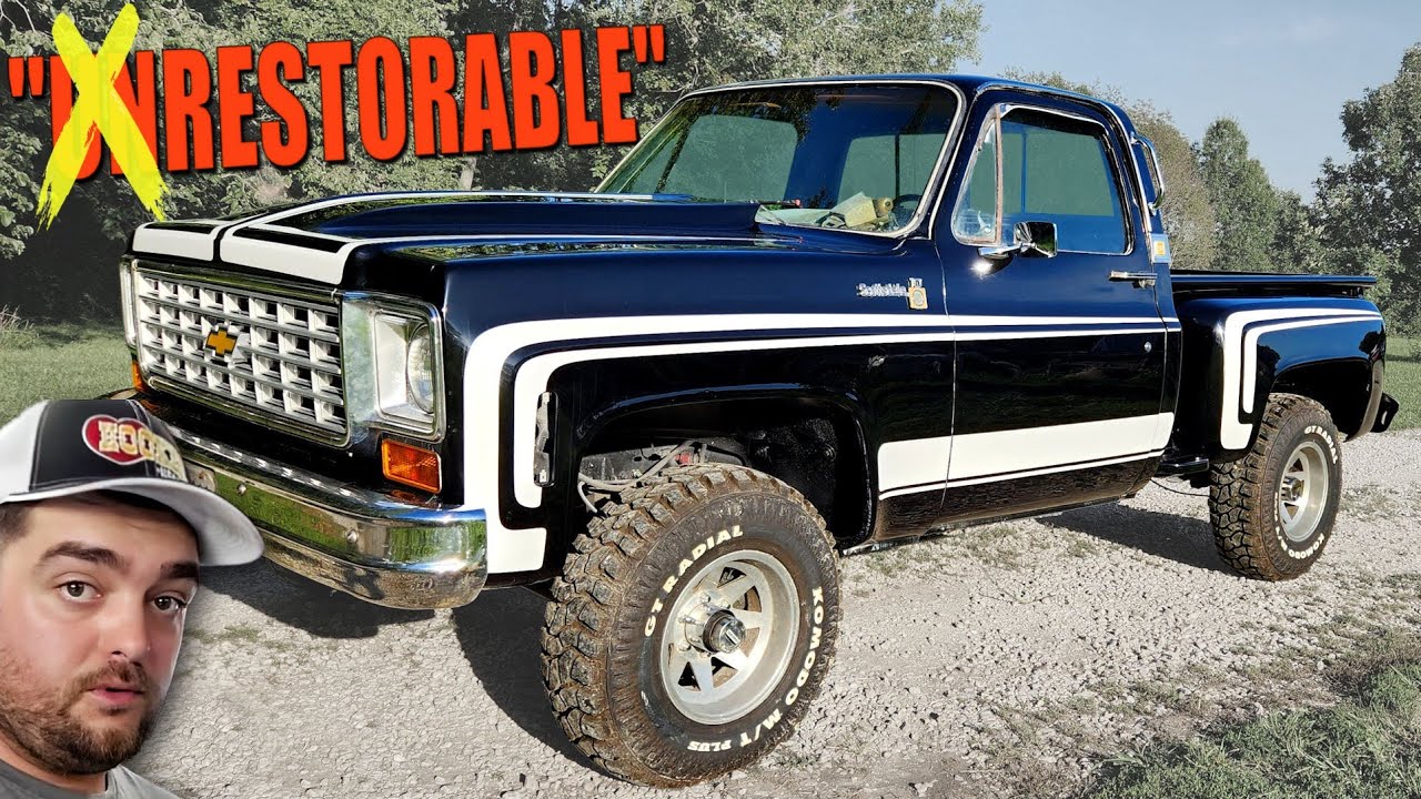 Chevrolet Sport Stepside получает свою бюджетную ВЫСТАВОЧНУЮ окраску STRIPES на K-10 Stepside!