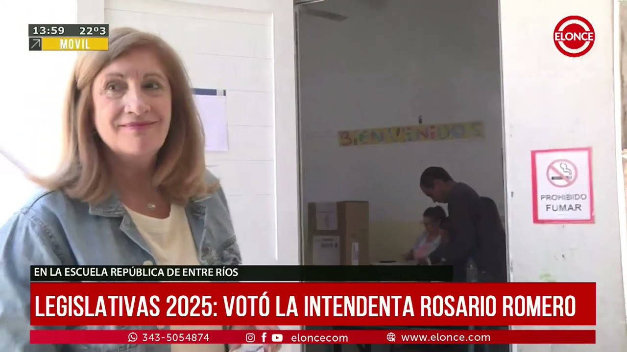 Legislativas 2025: voto la intendenta Rosario Romero - 26*/10/2025