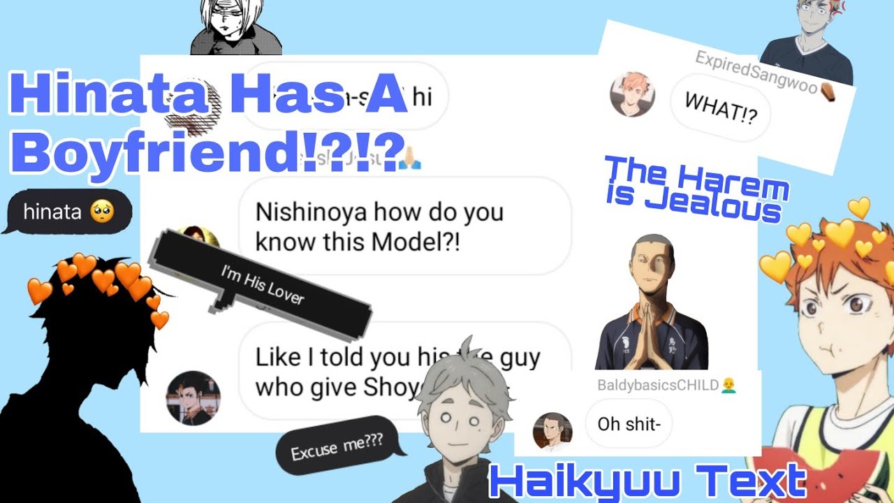 Hinata has a Boyfriend!?...|| Haikyuu text || Ft.The Harem ||‼️Not a Part‼️