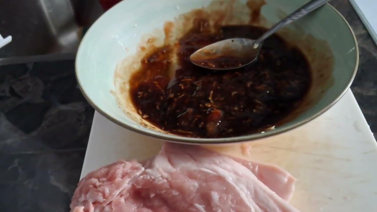 Simple pork chop for lunch 