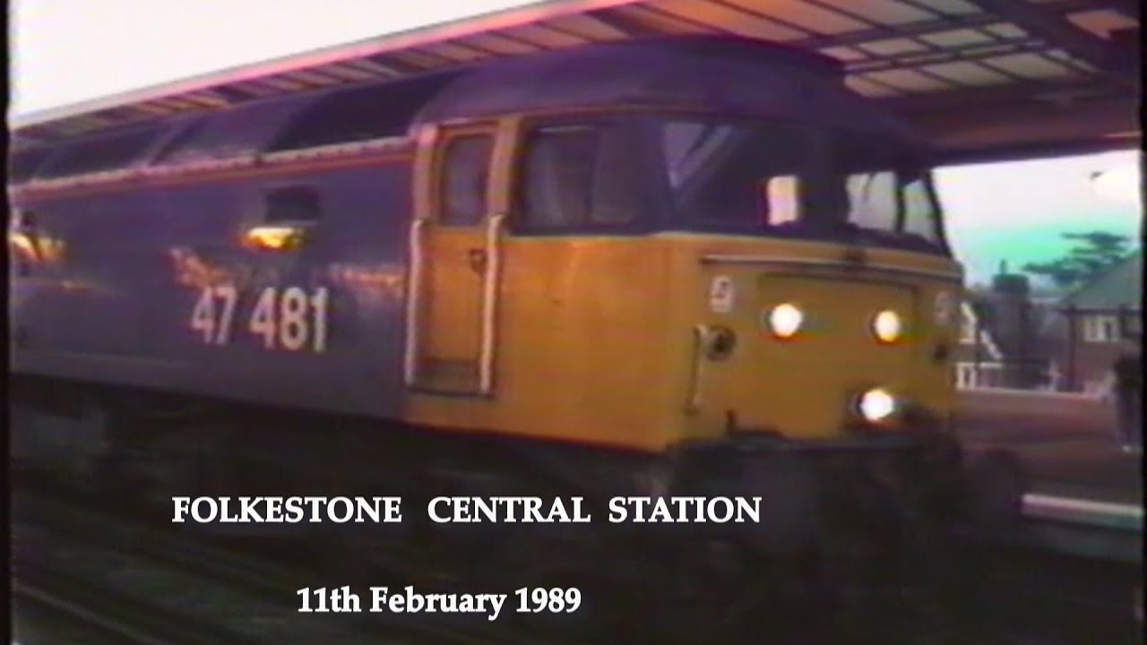 BR in the 1980s Folkestone Central Station on 11th February 1989