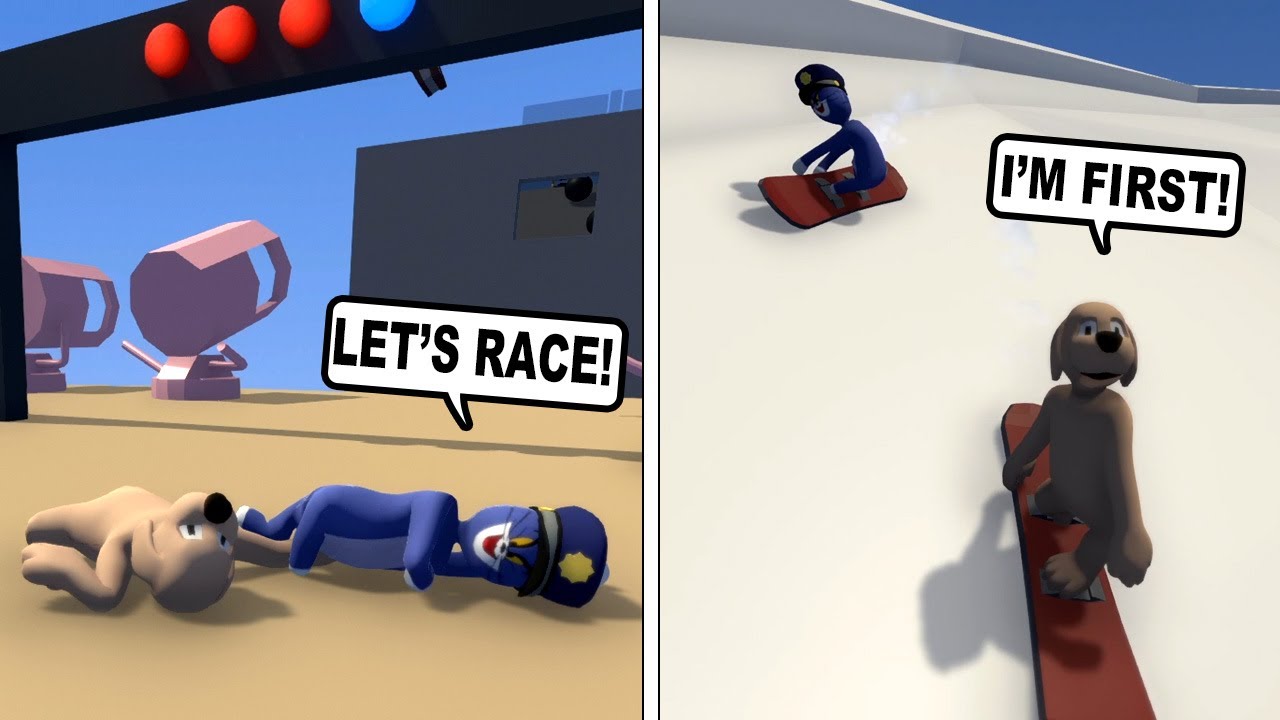 ГОВОРЯЩИЙ БЕН И ОФИЦЕР ТОМ ГОНЯЮТСЯ В HUMAN FALL FLAT