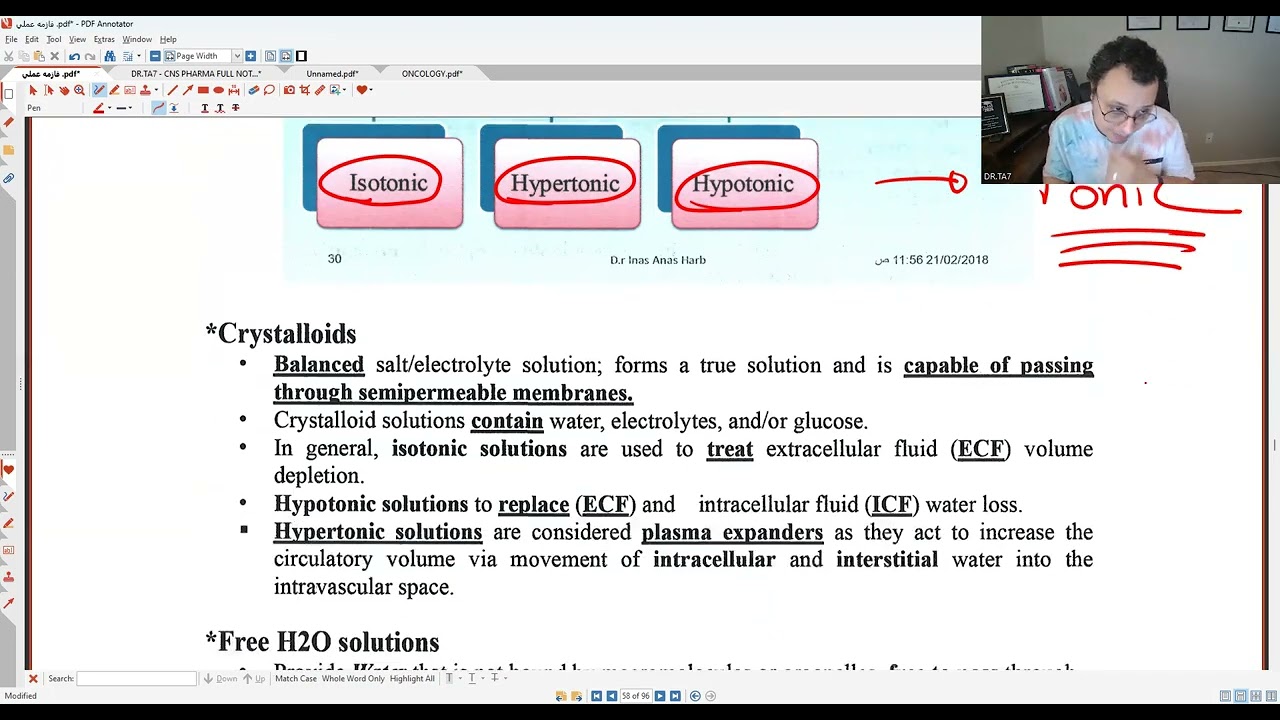 DR TA7: IV FLUIDS PRACTICAL PHARMA (MED SCHOOL NOT USMLE)