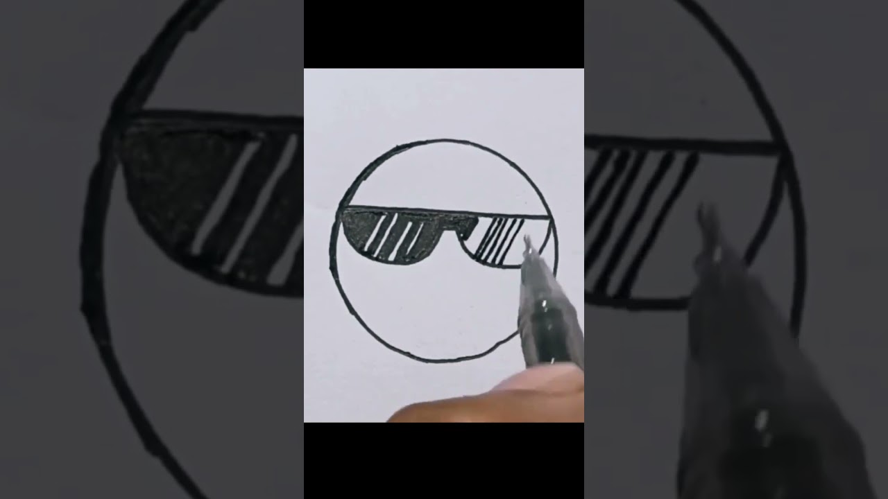how to draw emoji with glasses #shorts #youtubeshorts #viralshorts