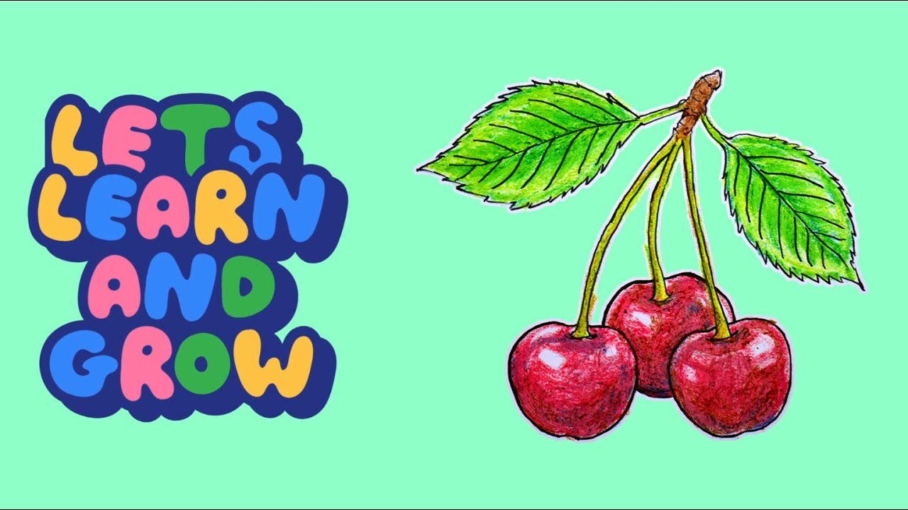 How to Draw Cherries🍒 | Easy Step-by-Step Drawing for Kids | A–Z Art Tutorials