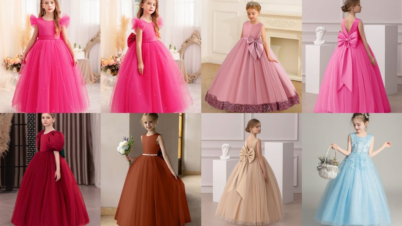 Latest Party Dress Princess Style New Design 2025||wedding Dress For kids 