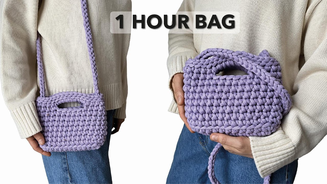 Crochet This Trendy Mini Bag in Under 1 Hour! | Easy Crochet Tutorial