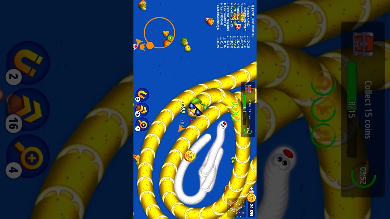 Wormszone Io snake game slither snake game #wormszone #slithersnake #shortsfeed #snakegame #shorts