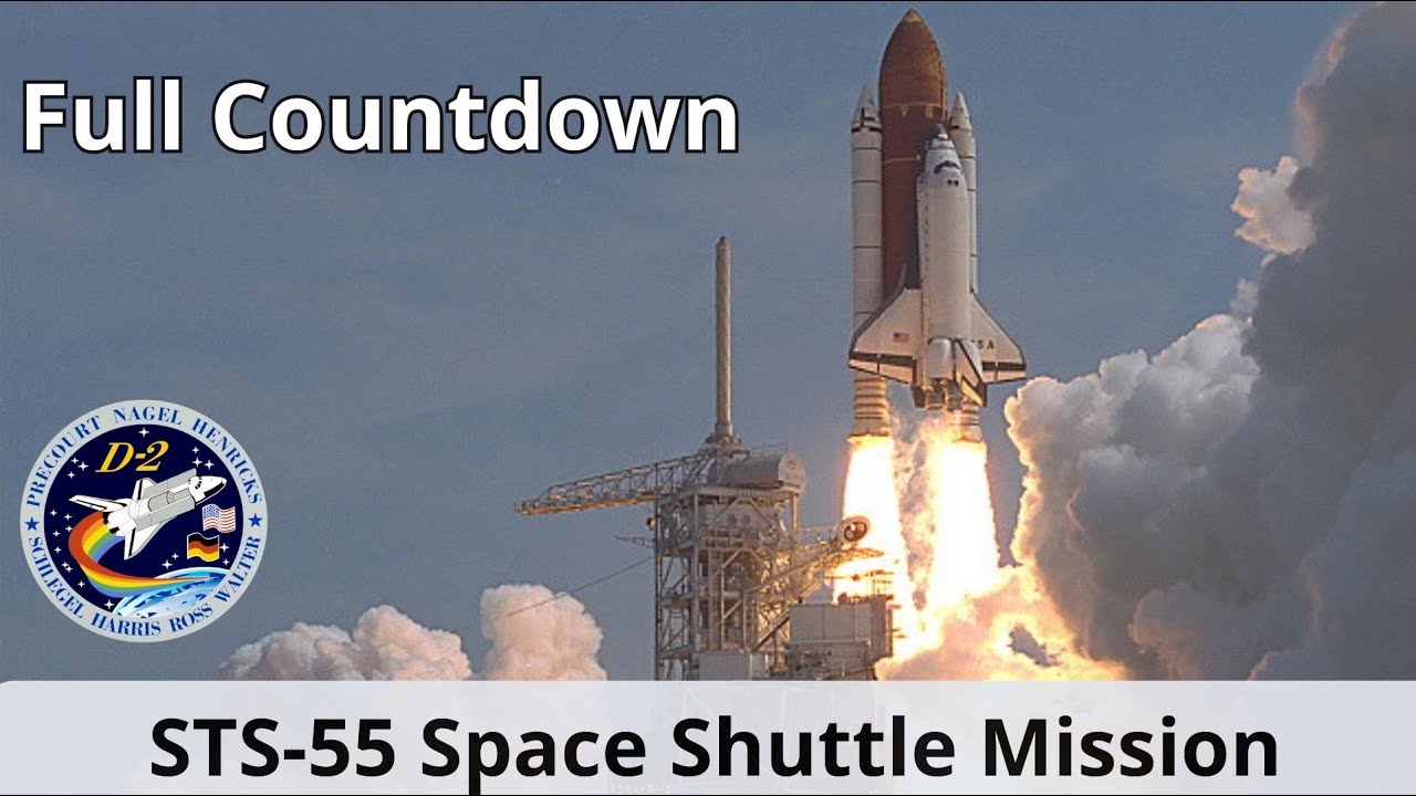 Space Shuttle Columbia STS-55 Full Launch Countdown