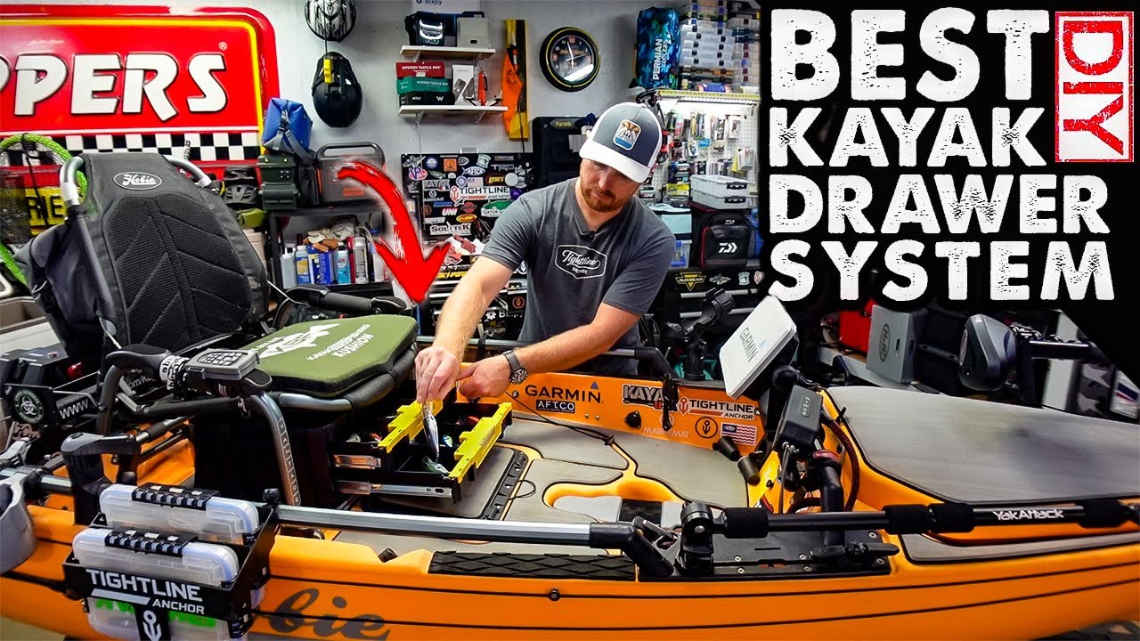 BEST Under The Seat Kayak Drawer System | DIY Tackle Storage and Kayak Mods