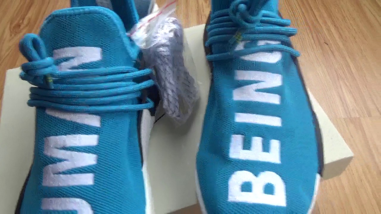 Authentic Adidas NMD Human Race Blue from perfectsneakers.com