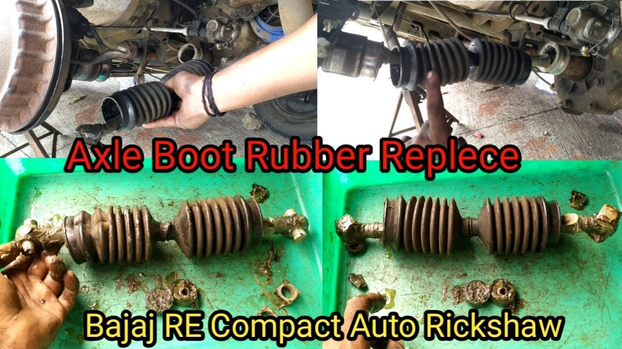 Axle Boot Rubber Replace |Bellow Rubber Change 4stock 2stock Bajaj RE Compact Auto Rickshaw