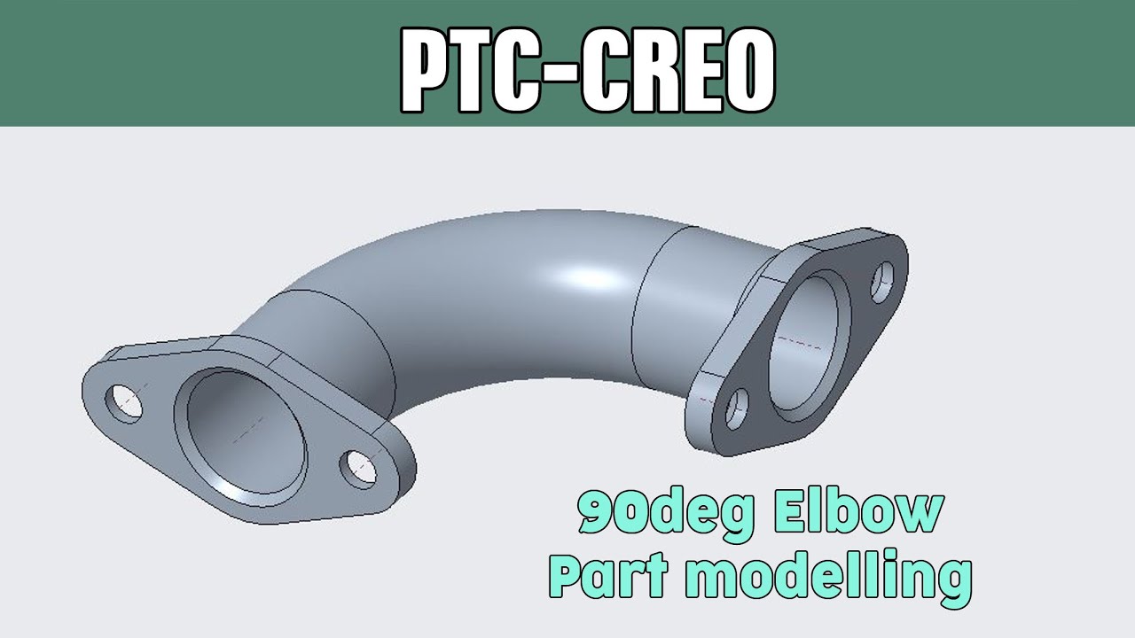 PTC-CREO beginners tutorials #5 | Flange Elbow