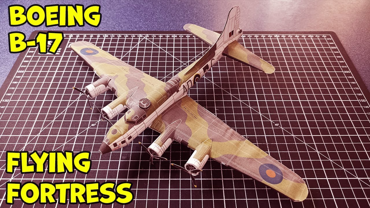 Make a Paper Airplane Boeing B-17 Flying Fortress | Papercraft | paper model