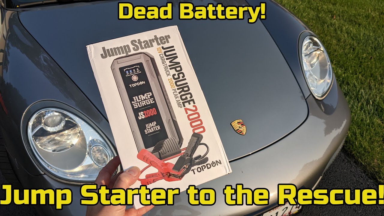 TOPDON 2000A Peak Battery Jump Starter Review on my 2006 Porsche Cayman S 987