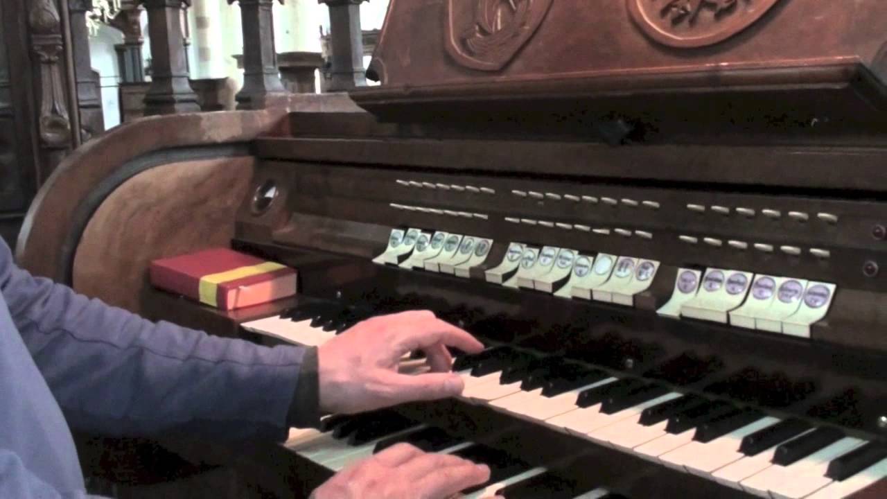 Portret van het koororgel in de Grote Kerk in Naarden