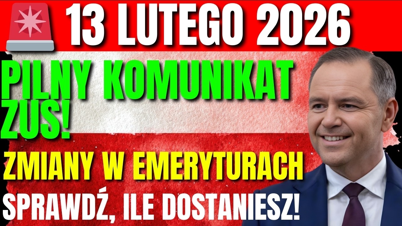 13 LUTEGO 2026: ILNE! ZUS OGŁASZA DUŻE ZMIANY DLA EMERYTÓW – Nowe Terminy Wypłat i Waloryzacja 2026!