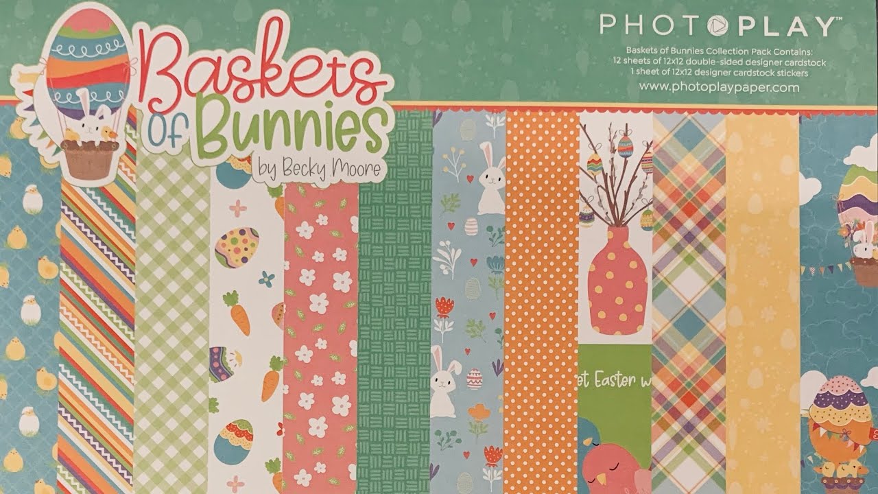 PhotoPlay Baskets of Bunnies 🐰 Collection Pack, Stamp Set, Dies, & Die Paper