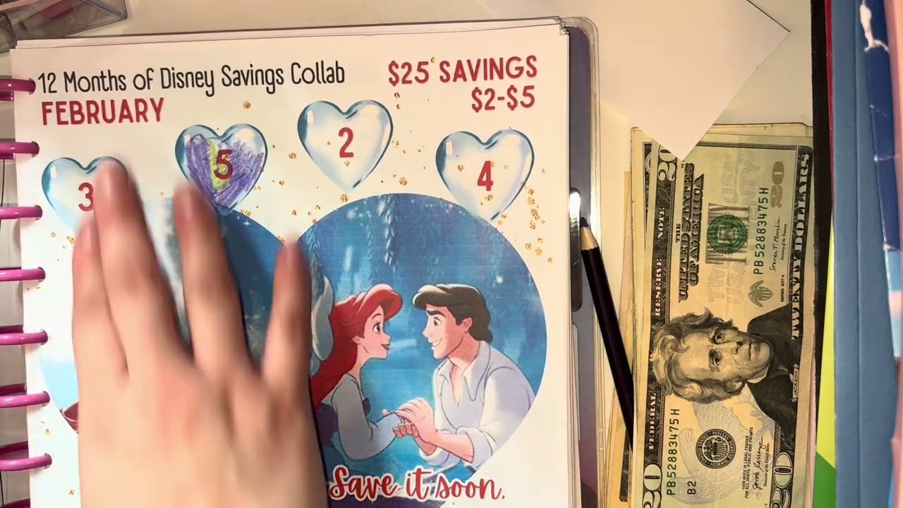 Monthly savings challenges cash stuffing🎀
