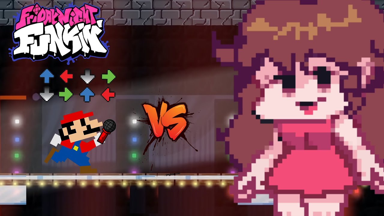 Mario Bros: What if Mario Vs the Giant Girl Friend Maze (Friday Night Funkin) | Game animation