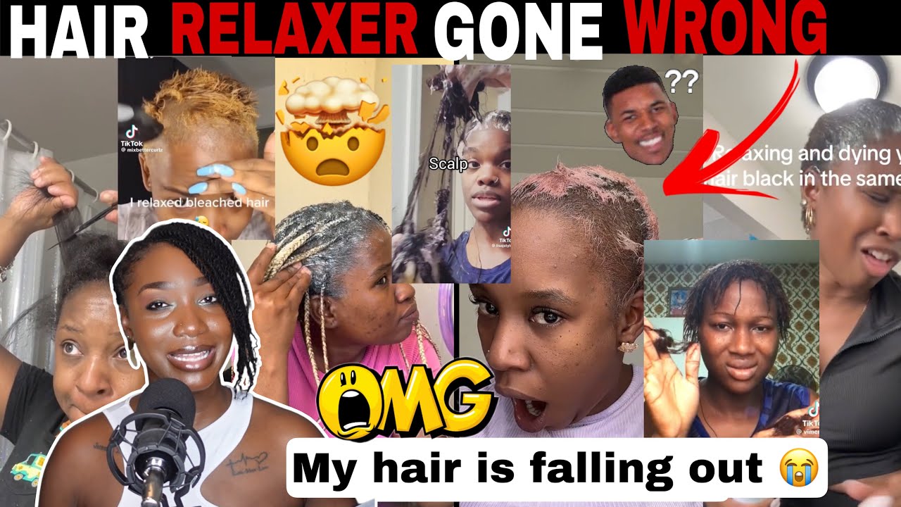 MERCY! 😱 HAIR RELAXER FAILS! DIY HAIR RELAXING AT HOME GONE HORRIBLY WRONG | TIK TOK COMPILATION