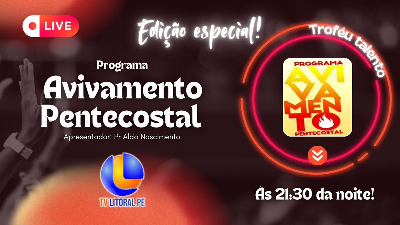 Programa Avivamento Pentecostal, Troféu Talento Apresentação o Pastor e cantor Aldo Nascimento.