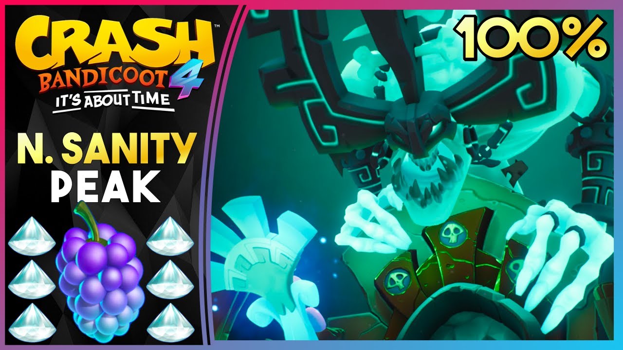 N. SANITY PEAK N.VERTED - HIDDEN GEM! ALL GEMS! - Crash Bandicoot 4: It's About Time