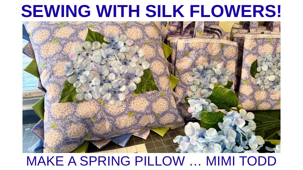 Make A Spring Pillow Using Silk Flowers