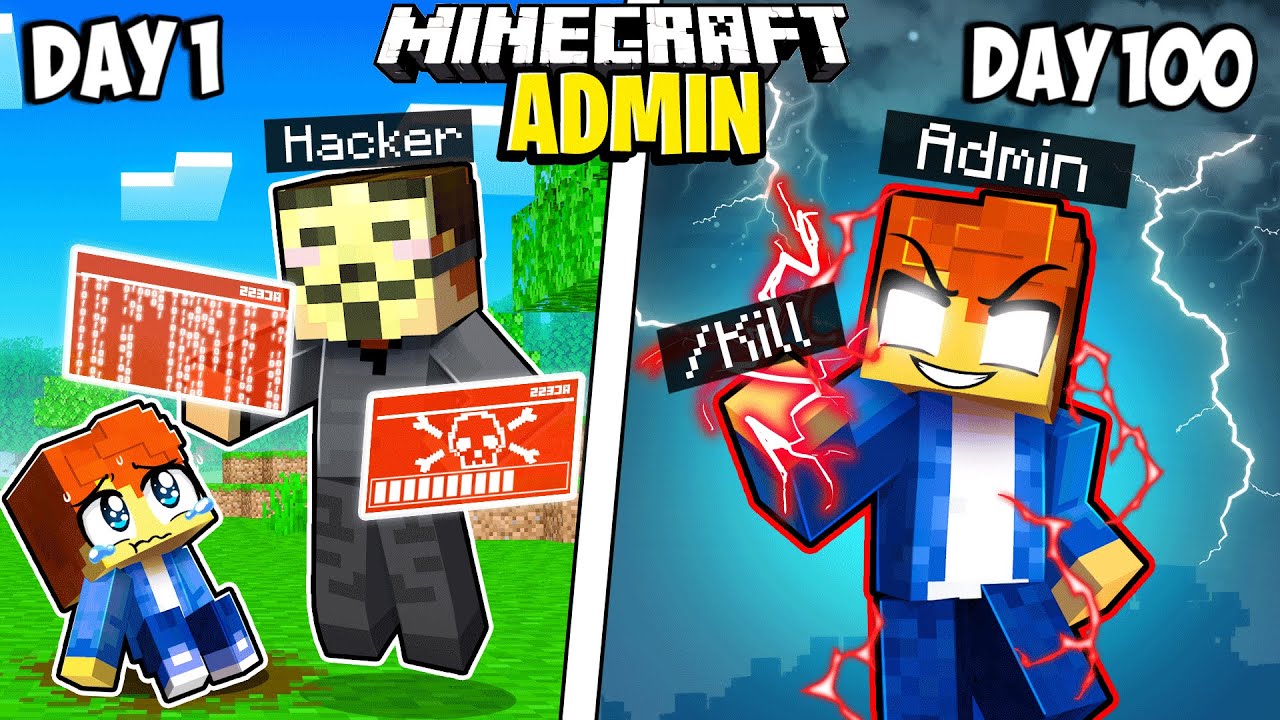 I Survived 100 Days as an ADMIN in Minecraft