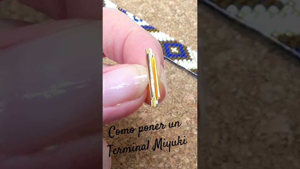 Como poner un terminal Miyuki a una pulsera #diy #handmade #manualidades #tutorial