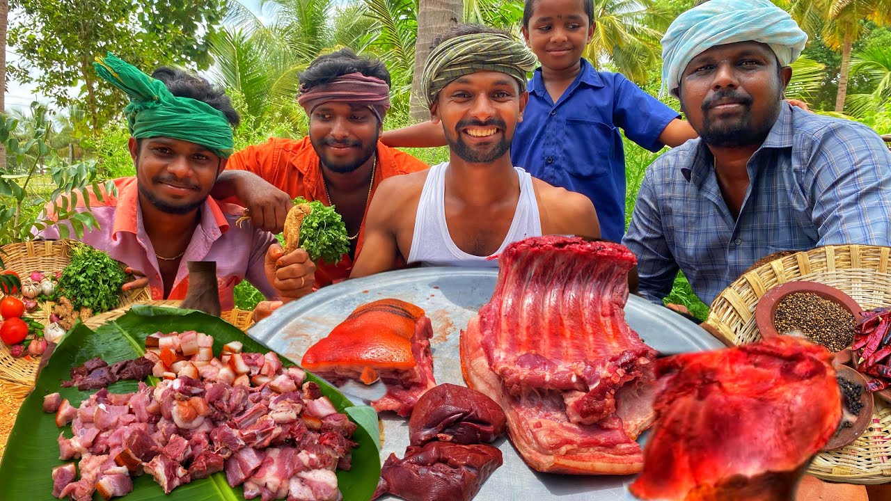 PORK FRY Village style | Pork Pepper fry | Pannikari Varuval Village Style | Village Cooking