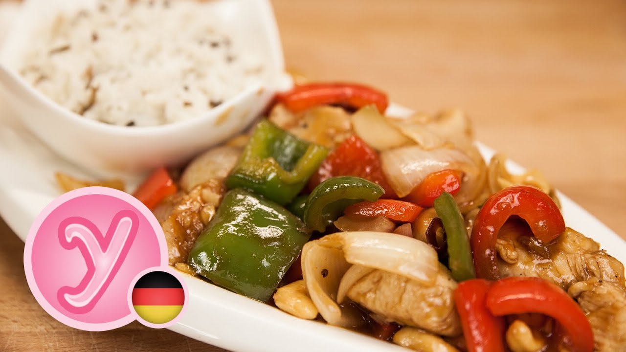KUNG PAO Chicken - Geflügel mit würzig-scharfer Soße und Cashews