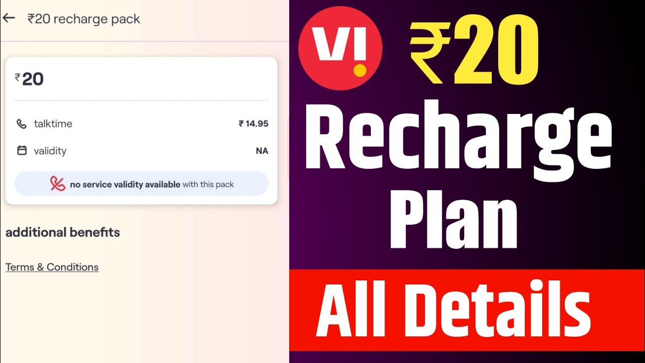 Vi ₹20 Talk time Top-up Plan All Details 🔥 | Vodafone Idea Talk time Plan All Velidity Details