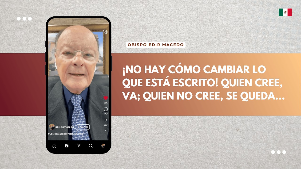¡NO HAY CÓMO CAMBIAR LO QUE ESTÁ ESCRITO! QUIEN CREE, VA; QUIEN NO CREE, SE QUEDA…