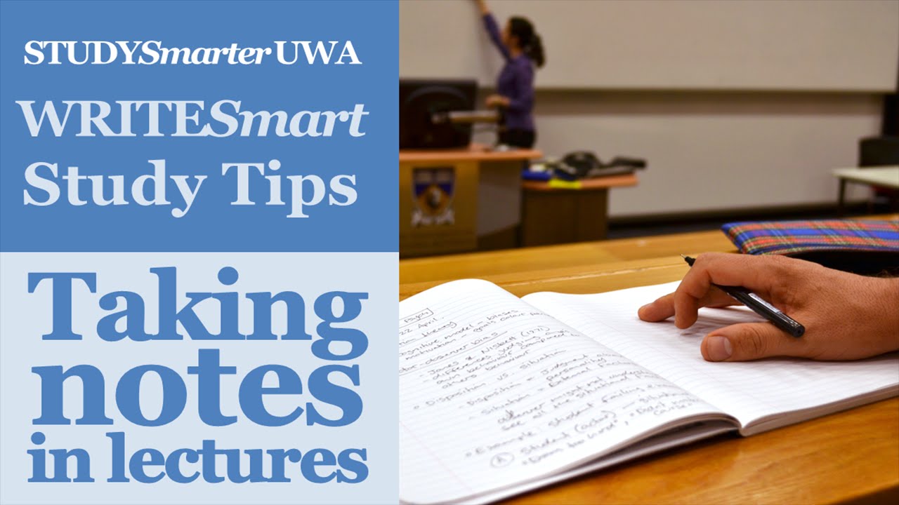 Taking notes in lectures at UWA