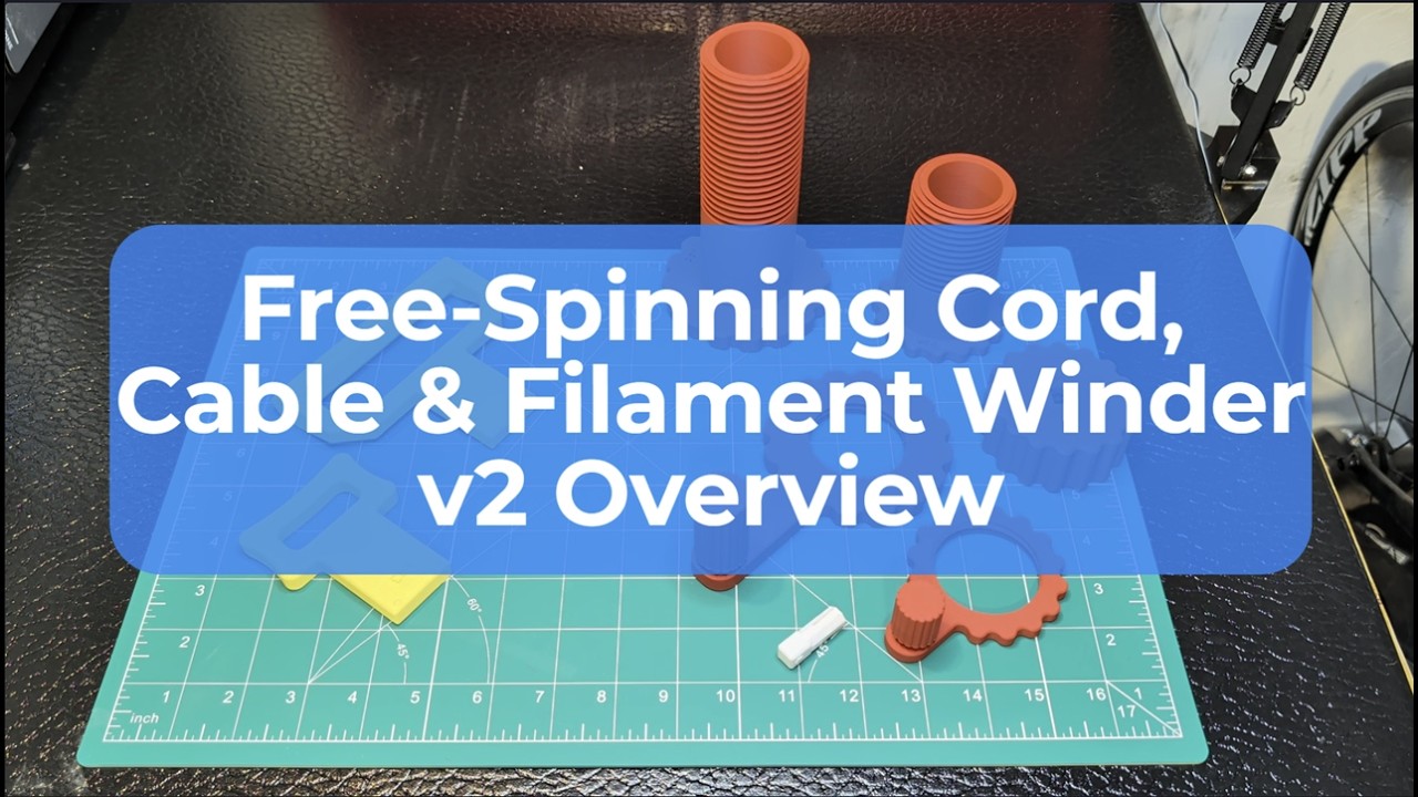 Free-Spinning Cord, Cable & Filament Winder | v2 Overview