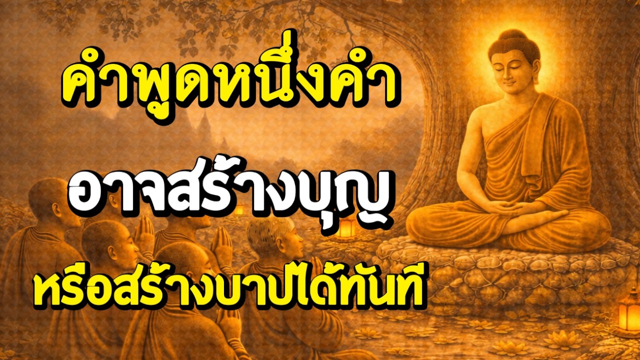 คำพูดหนึ่งคำ อาจสร้างบุญหรือสร้างบาปได้ทันที  | ฟังธรรมผ่อนคลาย | Ep.59