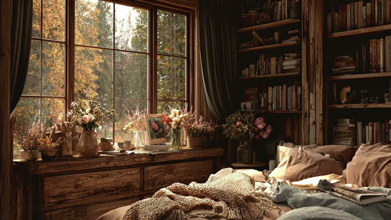 Cozy Room and Piano Music | Perfect Ambience for Study & Focus