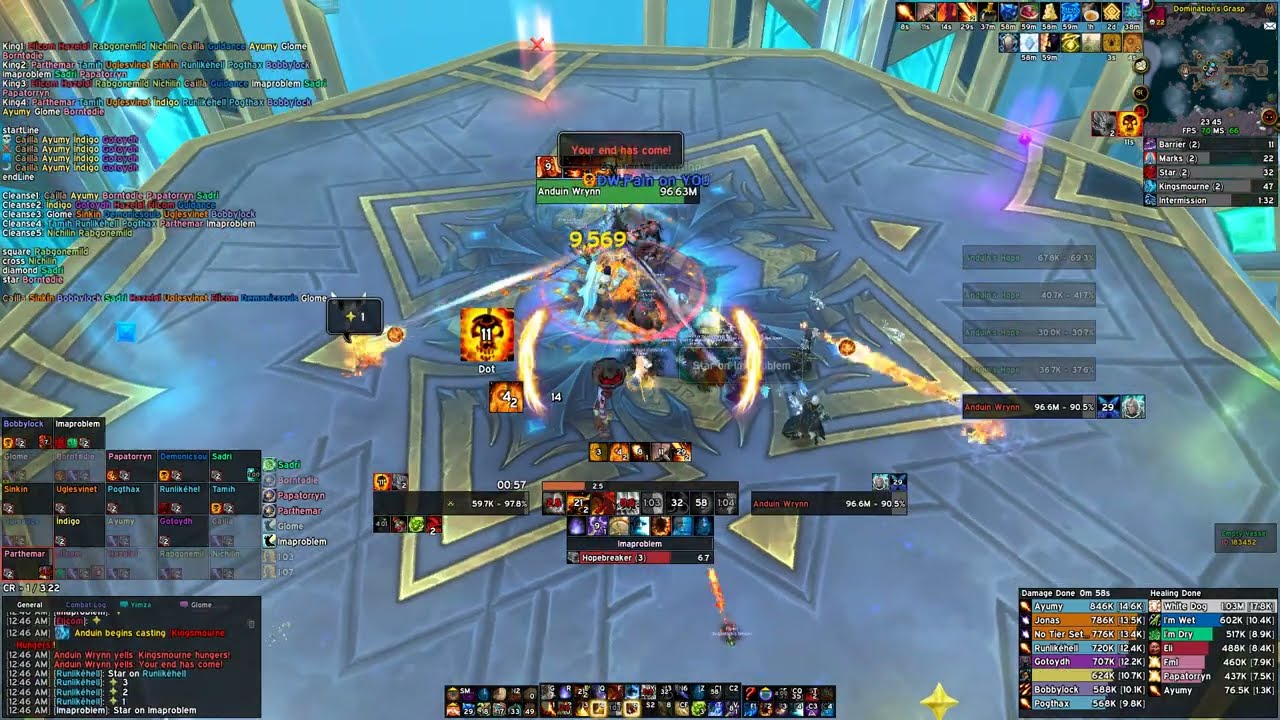 Angered vs Anduin Wrynn HC World #22 | Fire Mage PoV