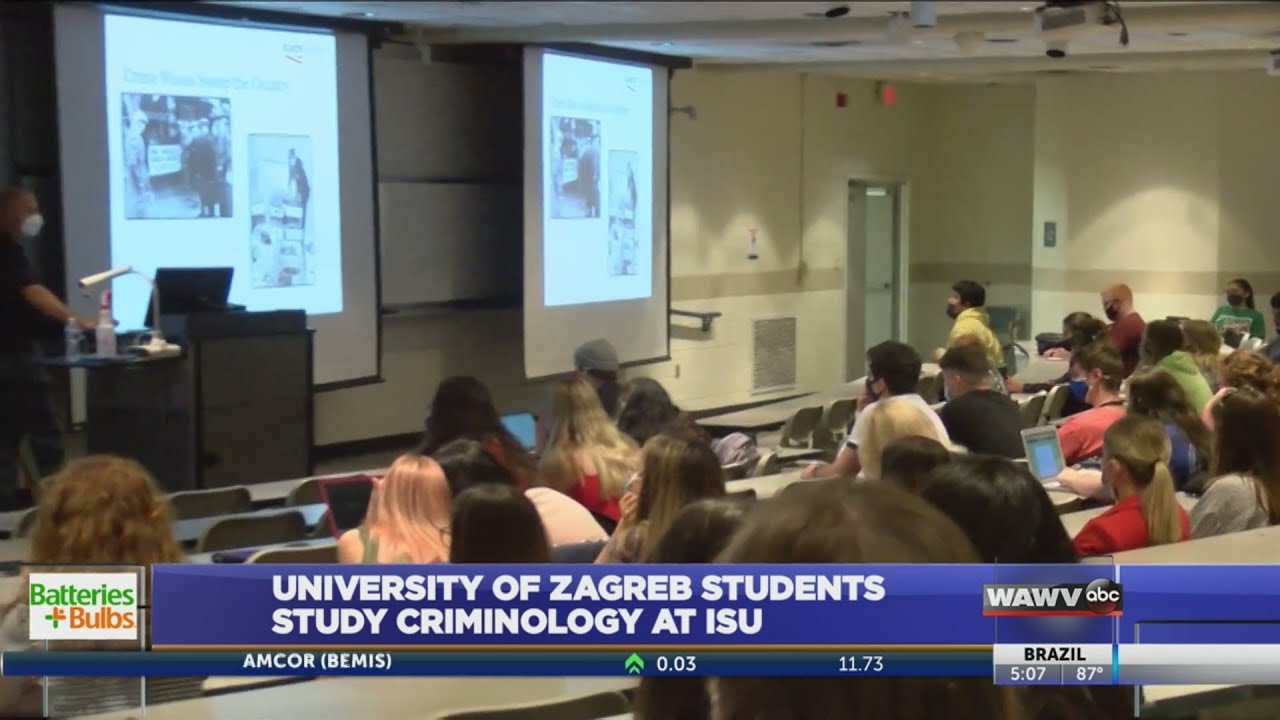 Students from the University of Zagreb visit ISU&rsquo;s campus, attend criminology presentation