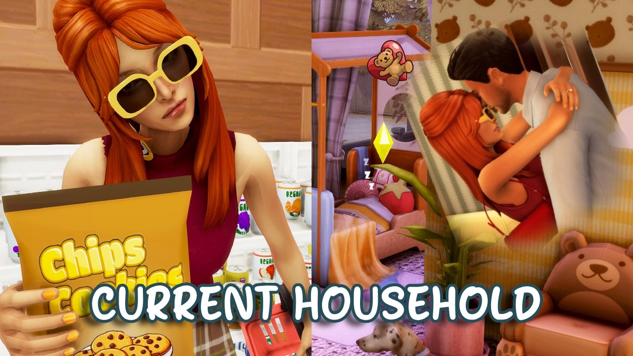 my sims 4 current household is SO CHAOTIC
