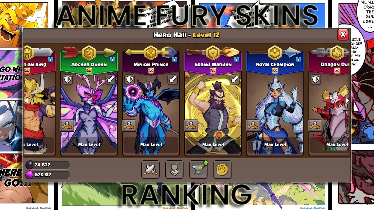 ANIME FURY SKINS RANKING