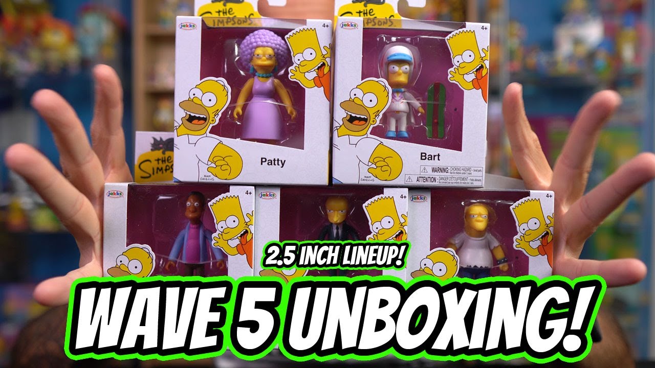 Unboxing The Simpsons 2.5 inch Wave 5 lineup from JAKKS Pacific