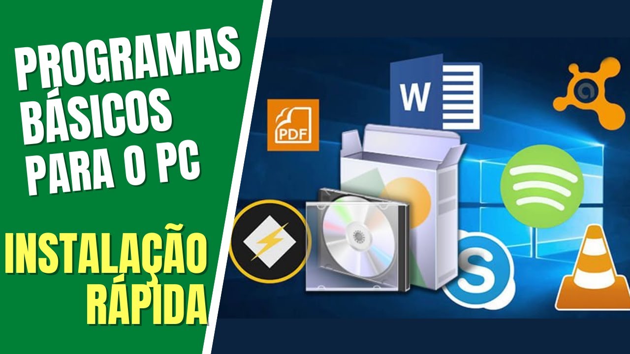 Novo método para instalar programas básicos para Notebook ou PC