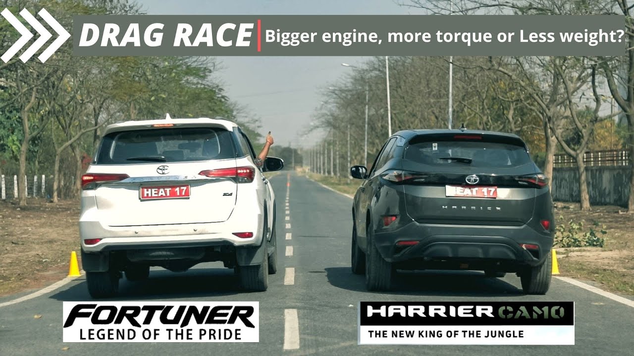 Tata Harrier vs Toyota Fortuner | DRAG RACE 2021 | HEAT 17