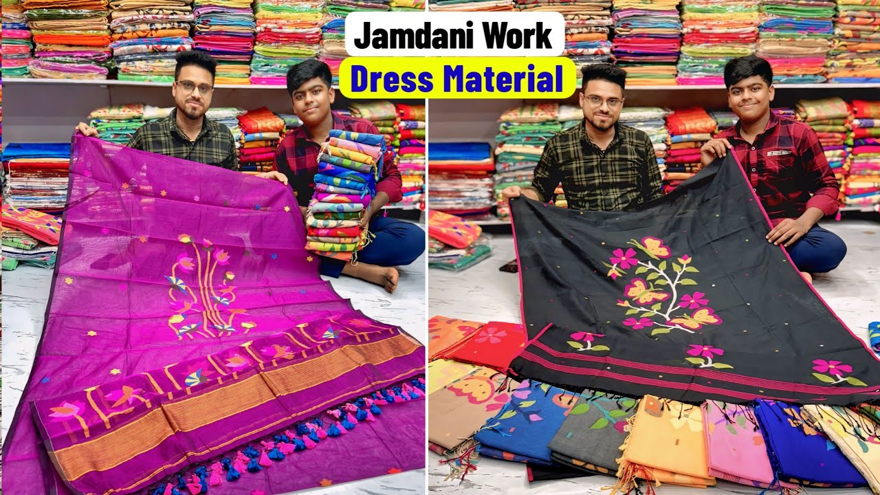 Unstitched Jamdani Suit Manufacturer in Shantipur - Khadi , Maslin & Linen Dress Material Wholesaler