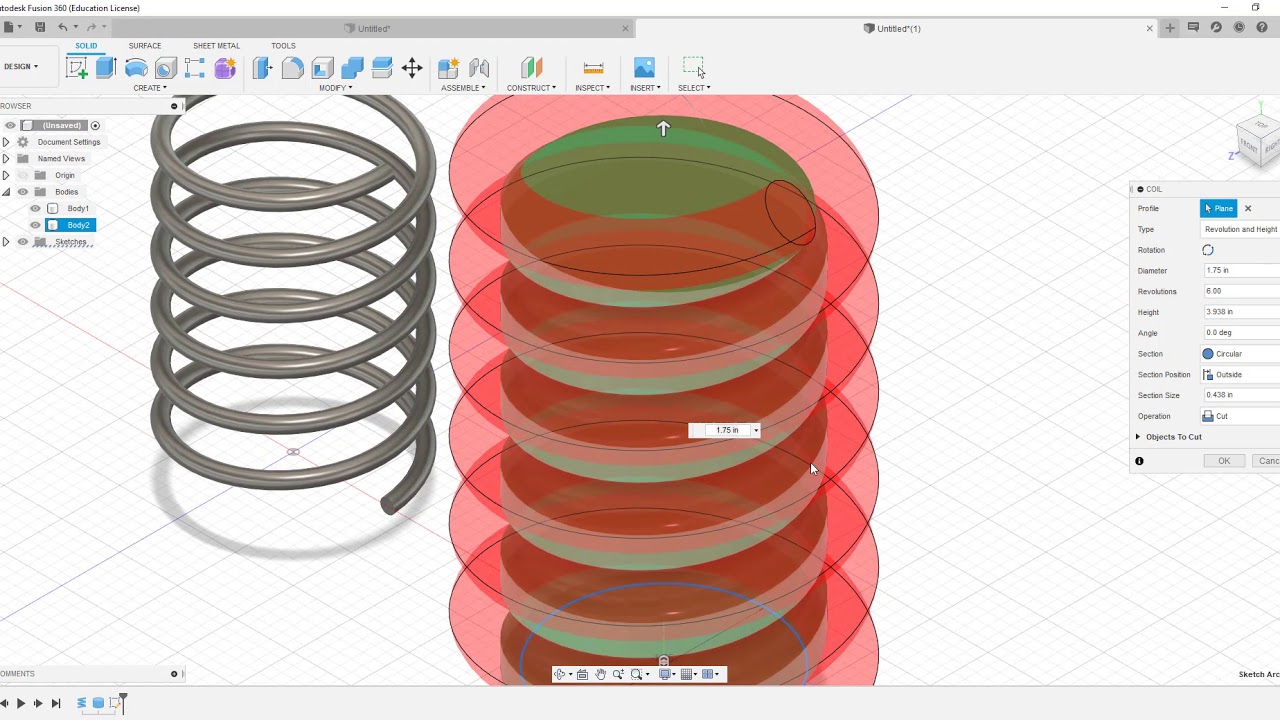 Катушки Fusion 360