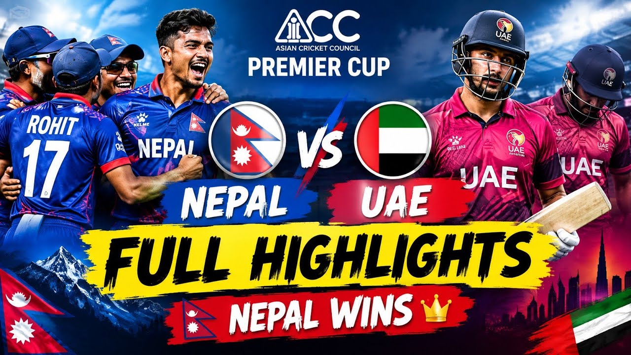 Nepal vs UAE ACC premier cup Final full highlights 🔥| Nepal vs UAE #Nepalvsuae #accpremiercup #final