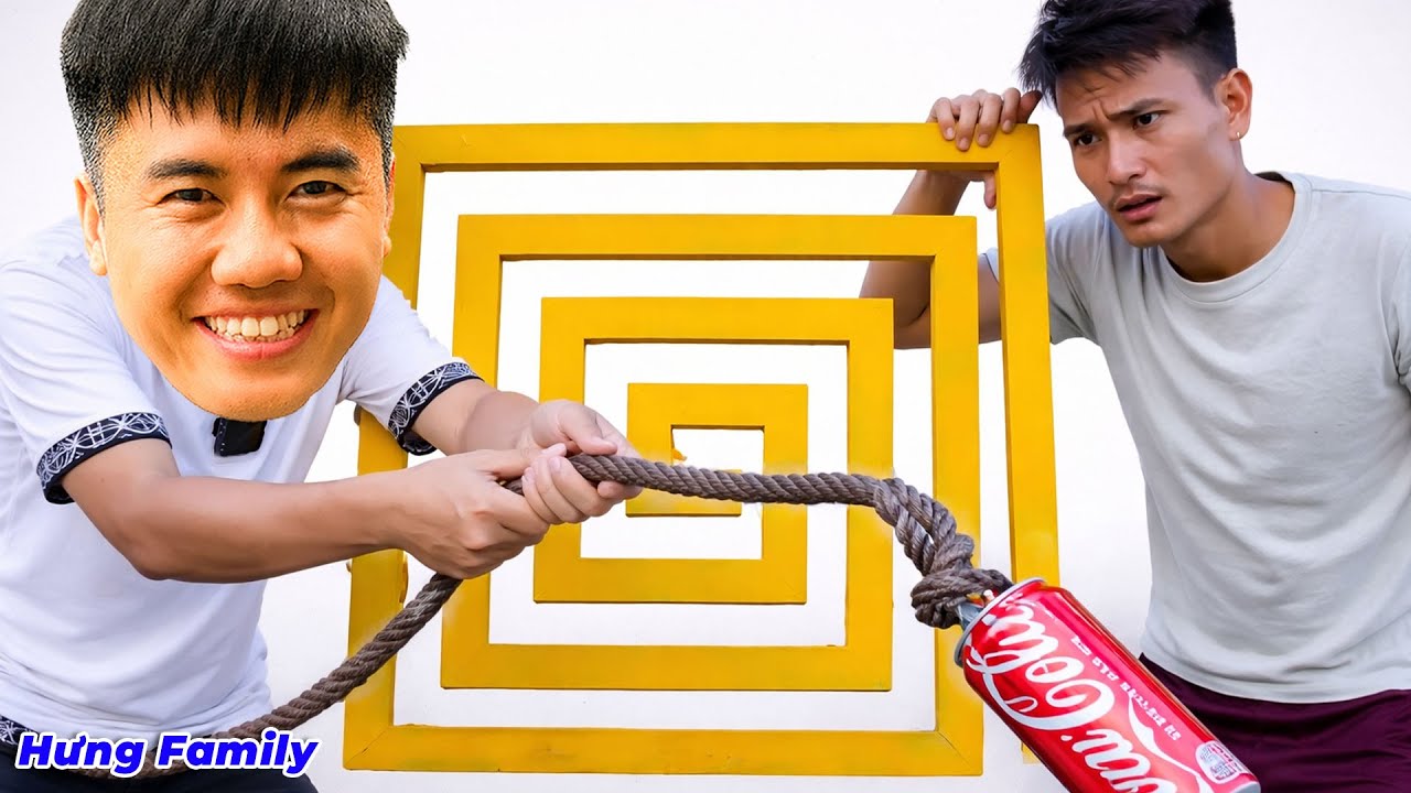Hưng Troll | Thử Thách Lấy Sợi Dây CoCa Khỏi Ma Trận Không Dụng Cụ