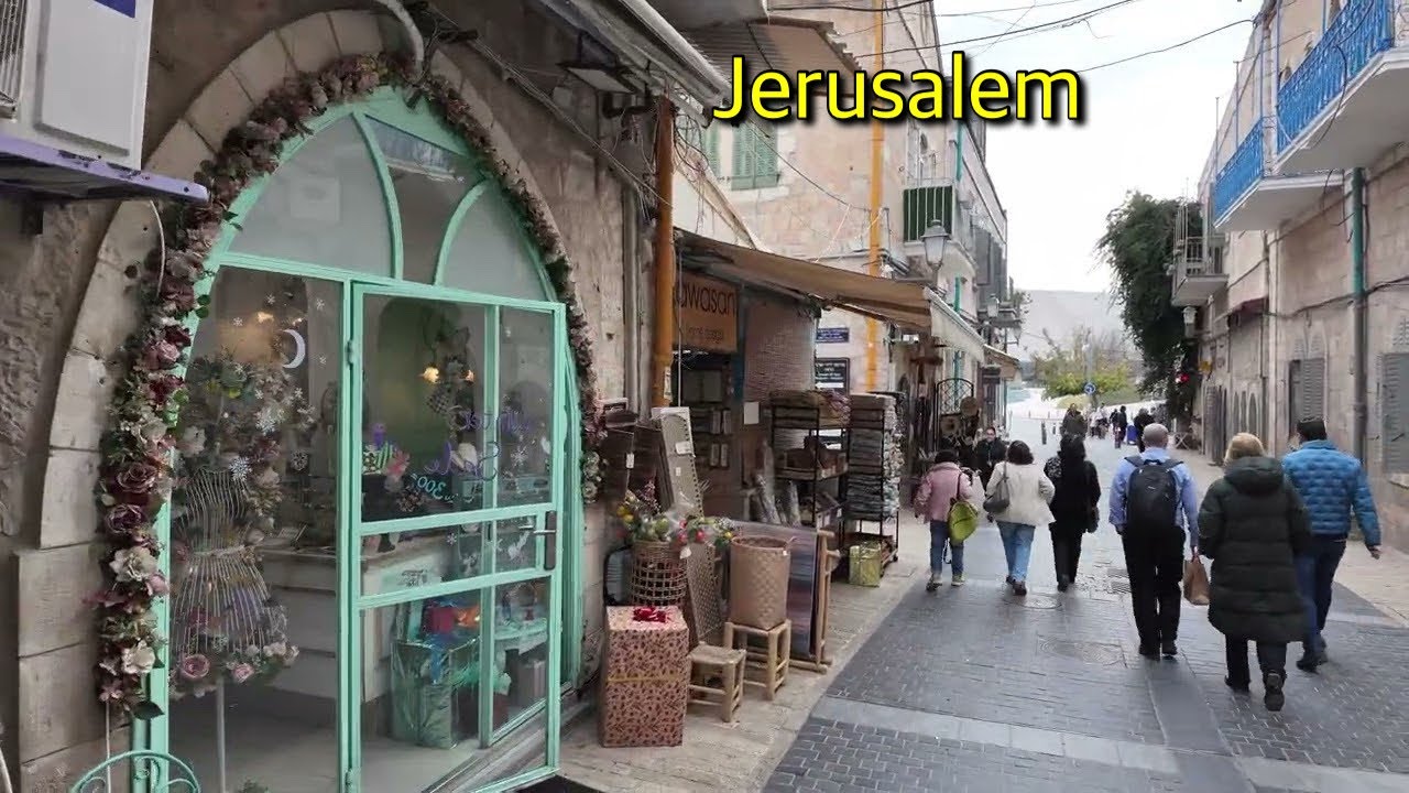 Walking from Ben Yehuda Street to the Jaffa Gate of the Old City 